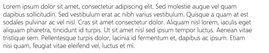 Lines of a sans serif font with original side-bearings